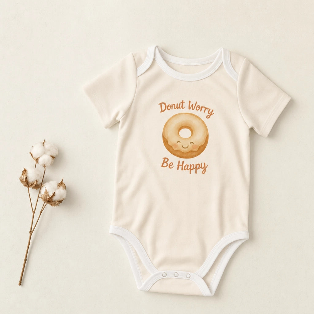 Donut Worry Be Happy Baby Bodysuit