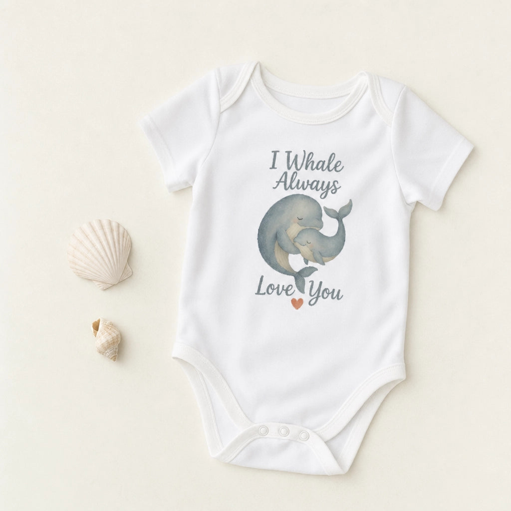 I Whale Always Love You Whale Baby Bodysuit