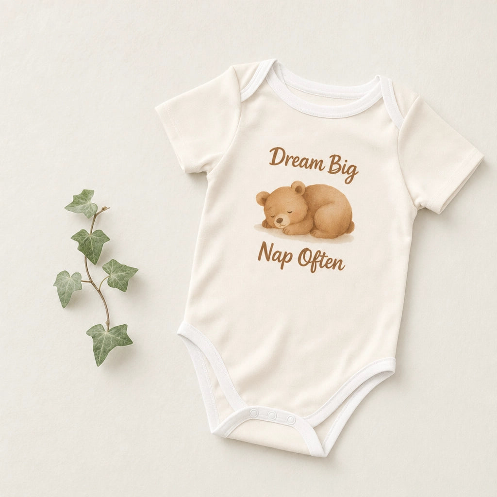 Dream Big Nap Often Bear Baby Bodysuit