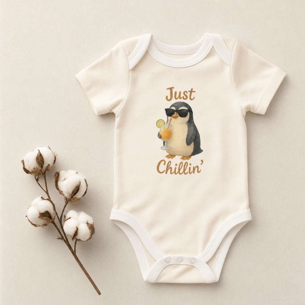 Just Chillin' Penguin Baby Bodysuit