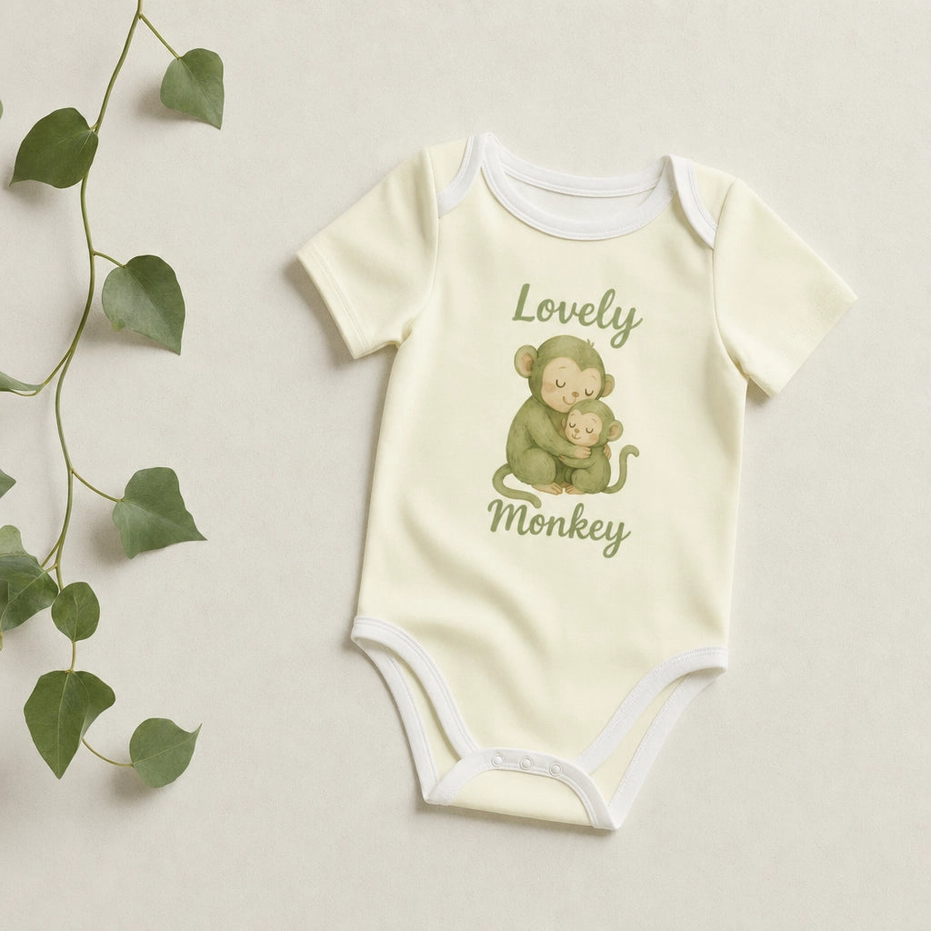 Lovely Monkey Baby Bodysuit