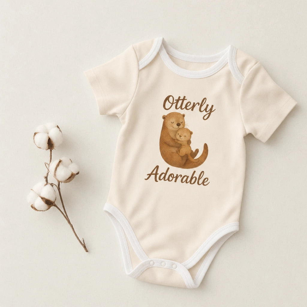 Otterly Adorable Otter Baby Bodysuit