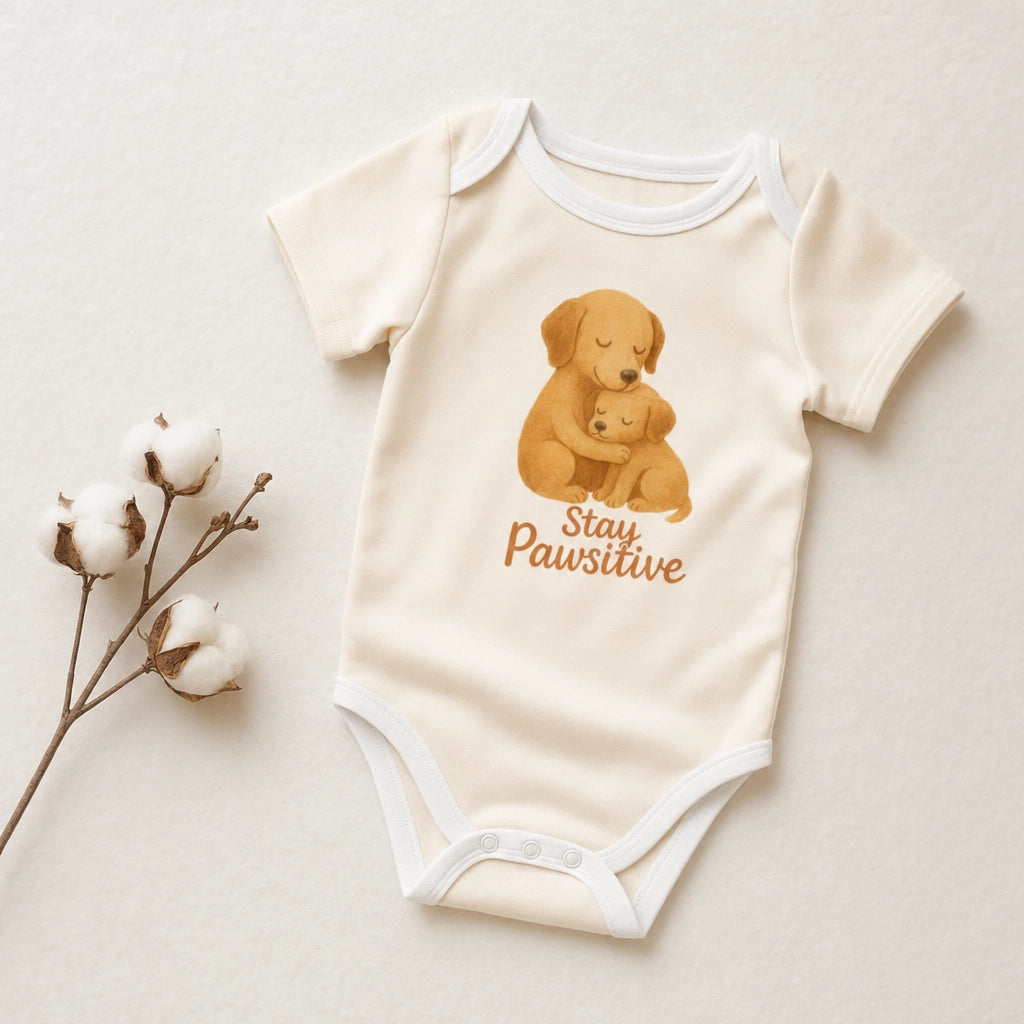 Stay Pawsitive Dog Baby Bodysuit