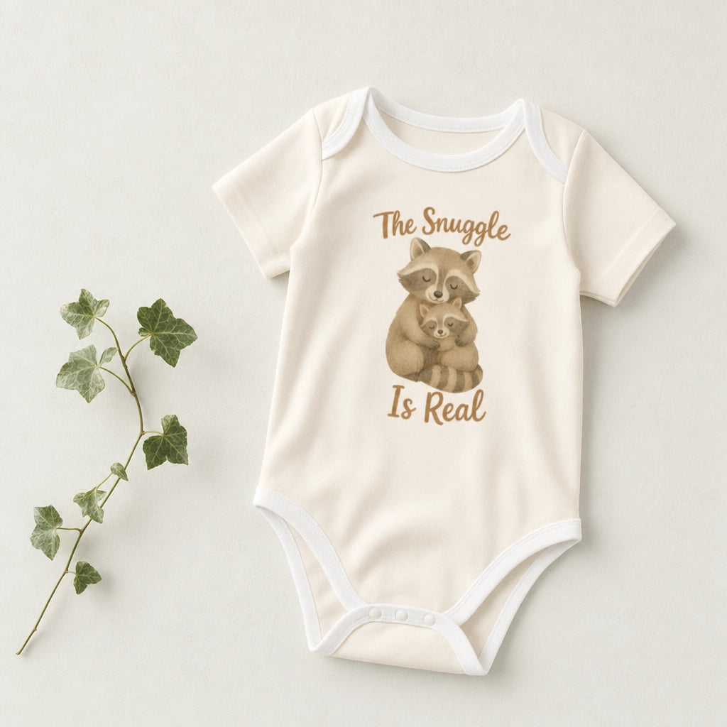 The Snuggle Is Real Raccoon Baby Bodysuit