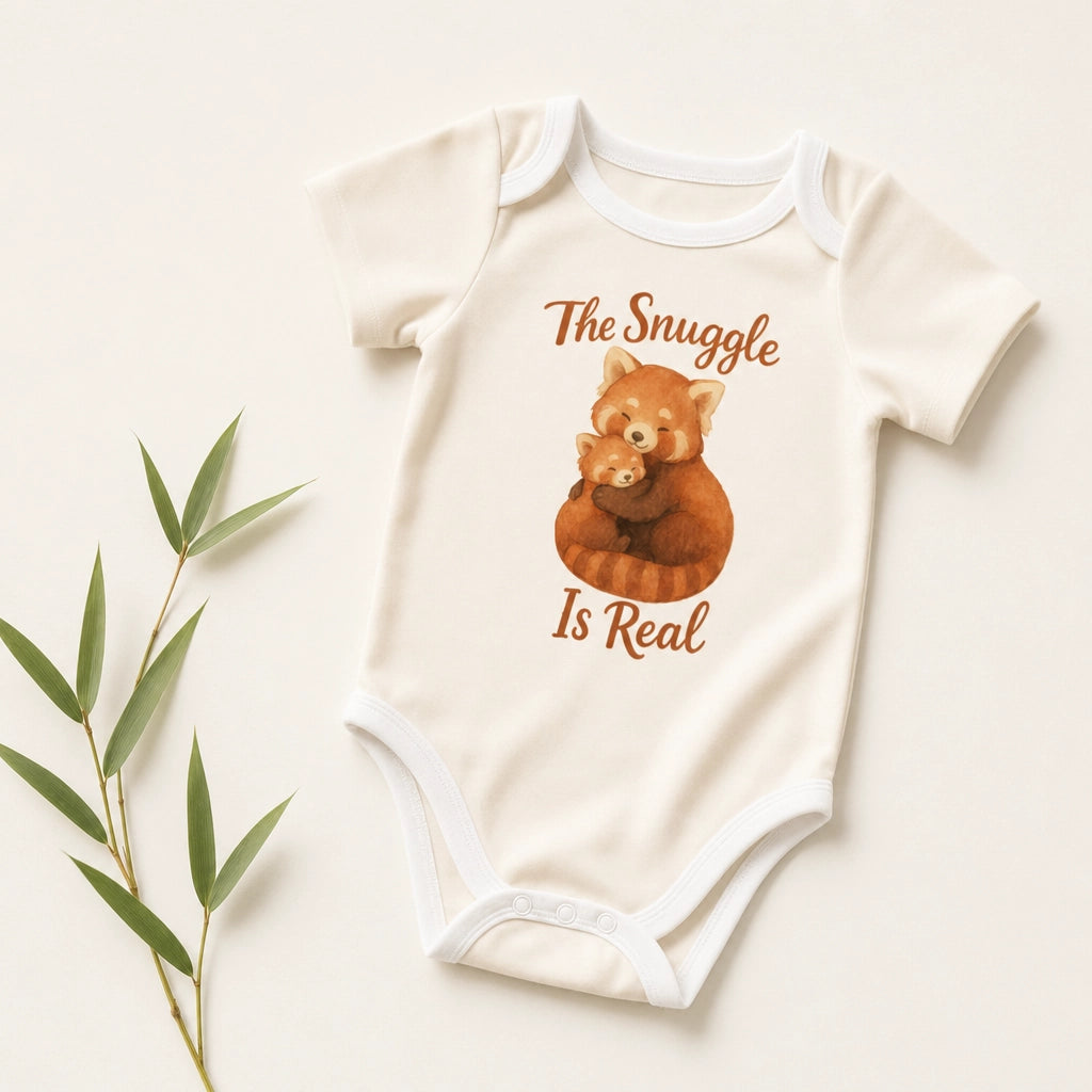 The Snuggle Is Real Red Panda Baby Bodysuit