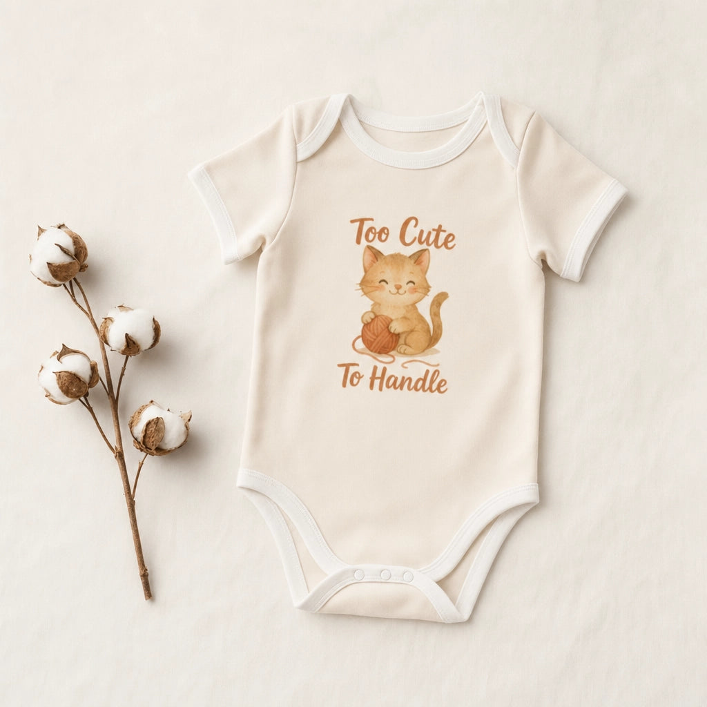 Too Cute To Handle Kitten Baby Bodysuit