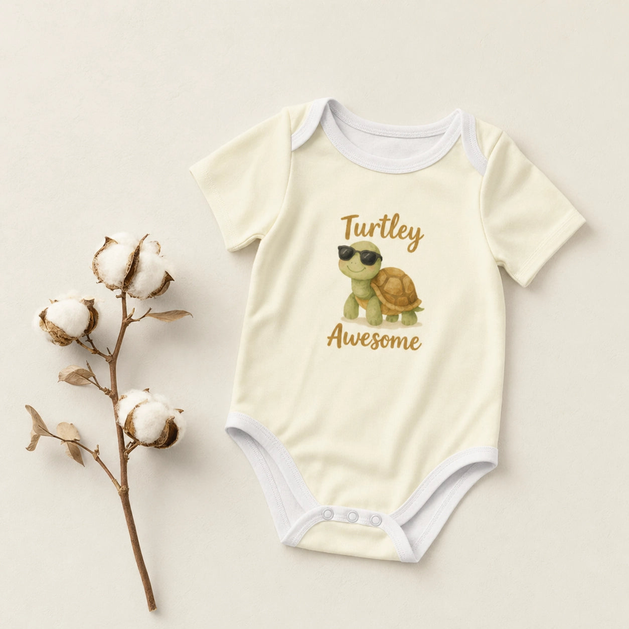 Turtley Awesome Sunglasses Turtle Baby Bodysuit